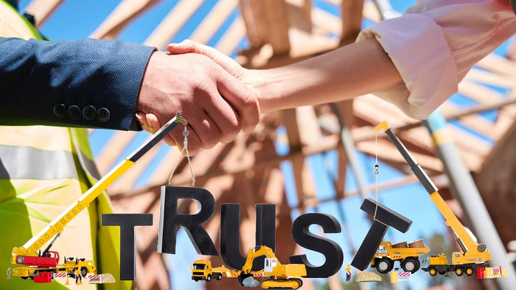 Building trust shaking hands