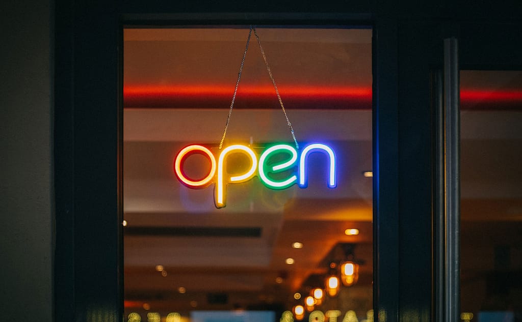 neon open sign