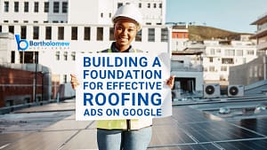 effective roofing ads with a contractor holding a sign