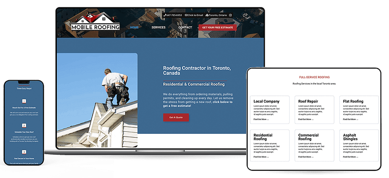 Roofing Website Design image