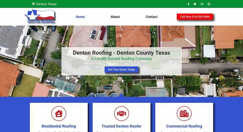 Roofing Web Design Denton Roofers