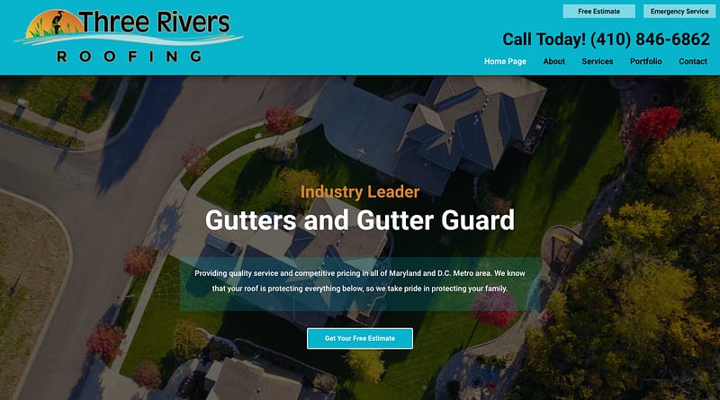 Roofing Website Re-Design Three Rivers Roofers
